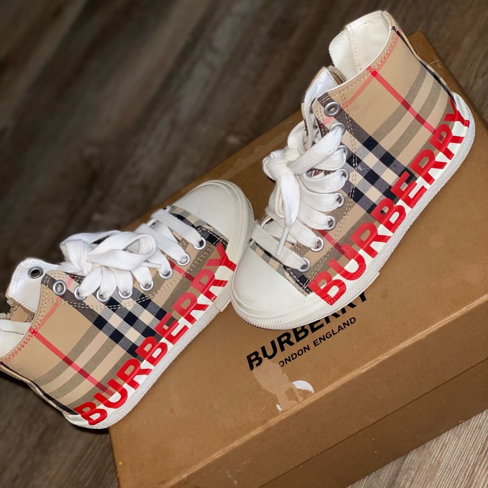 Burberry paid Larkhill Hightop Sneaker. Worn Once